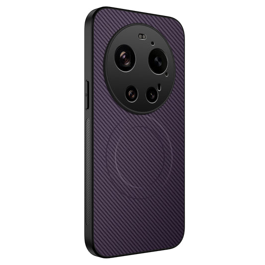 Xiaomi 17 Ultra 5G – Magnetische Handyhülle aus PC und TPU, in Carbonfaser-Optik
