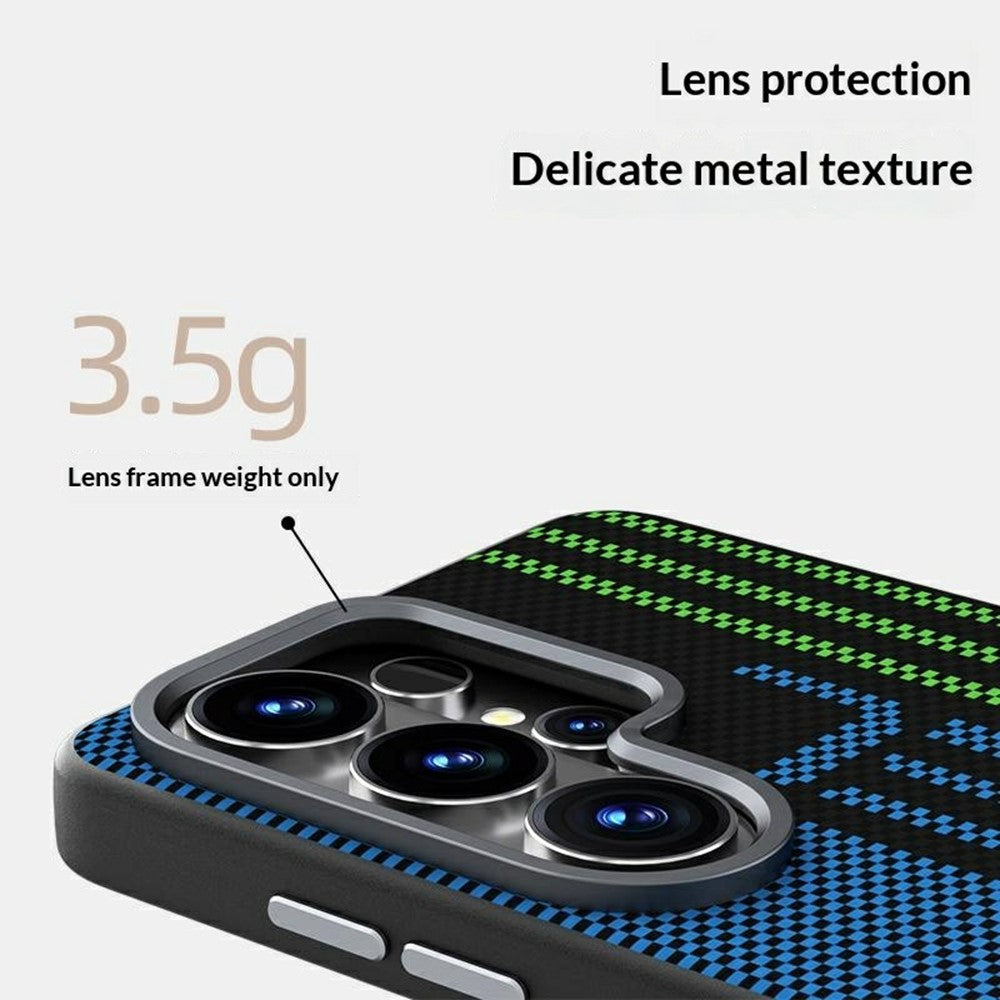 ABEEL For Samsung Galaxy S26 Magnetic Case Micro-Embossing 6D Printed PC TPU Aluminum Alloy Leather Phone Cover