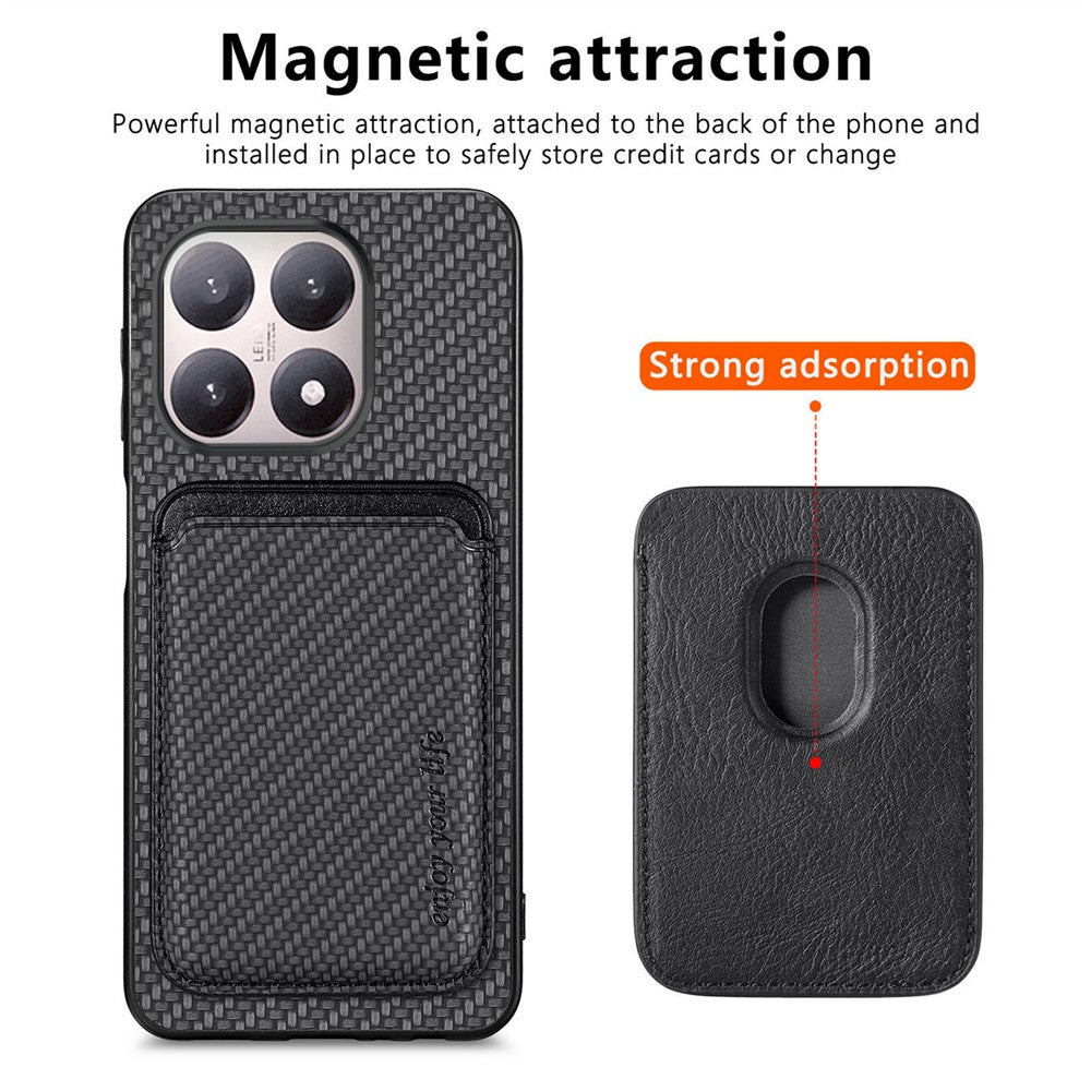 For Xiaomi 15T Magnetic Case Detachable Card Holder Phone Back Cover