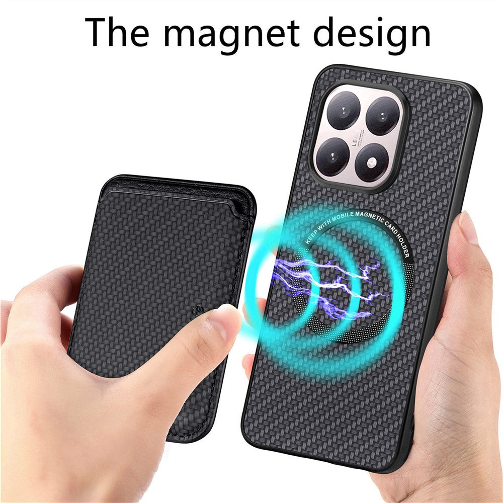 For Xiaomi 15T Magnetic Case Detachable Card Holder Phone Back Cover