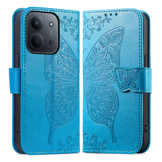 Phone Case For Xiaomi Poco C85 4G (173mm)  /  Redmi 15C 4G (EU) (173mm)  /  15C 5G (EU) (173mm) with Strap Butterfly Pattern PU Leather Wallet Phone Cover