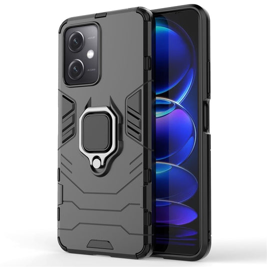 Xiaomi Redmi Note 12 5G (China) / Xiaomi Redmi Note 12 5G (India) / Xiaomi Poco X5 5G / Xiaomi Redmi Note 12 5G (Global) Handyhülle – (Indien) / (China) / Poco X5 5G Ringhalter-Kickstand- Fallfeste Hart-PC + weiche TPU-Hybridabdeckung
