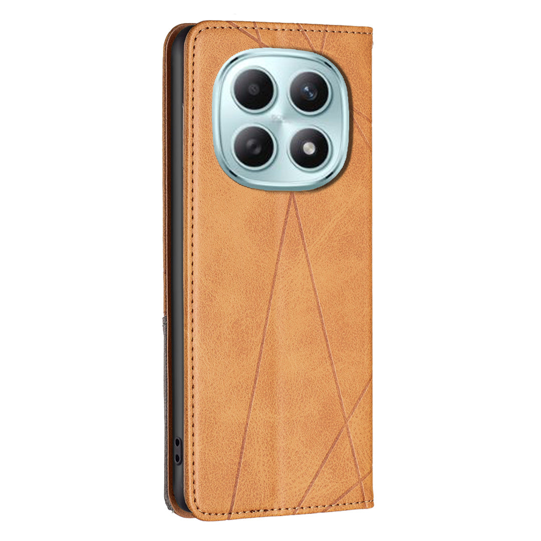 For Xiaomi Poco M8 5G / Redmi Note 15 5G (Global) / 15 4G (Global) Case Card Slots Geometry Imprint Leather Phone Cover