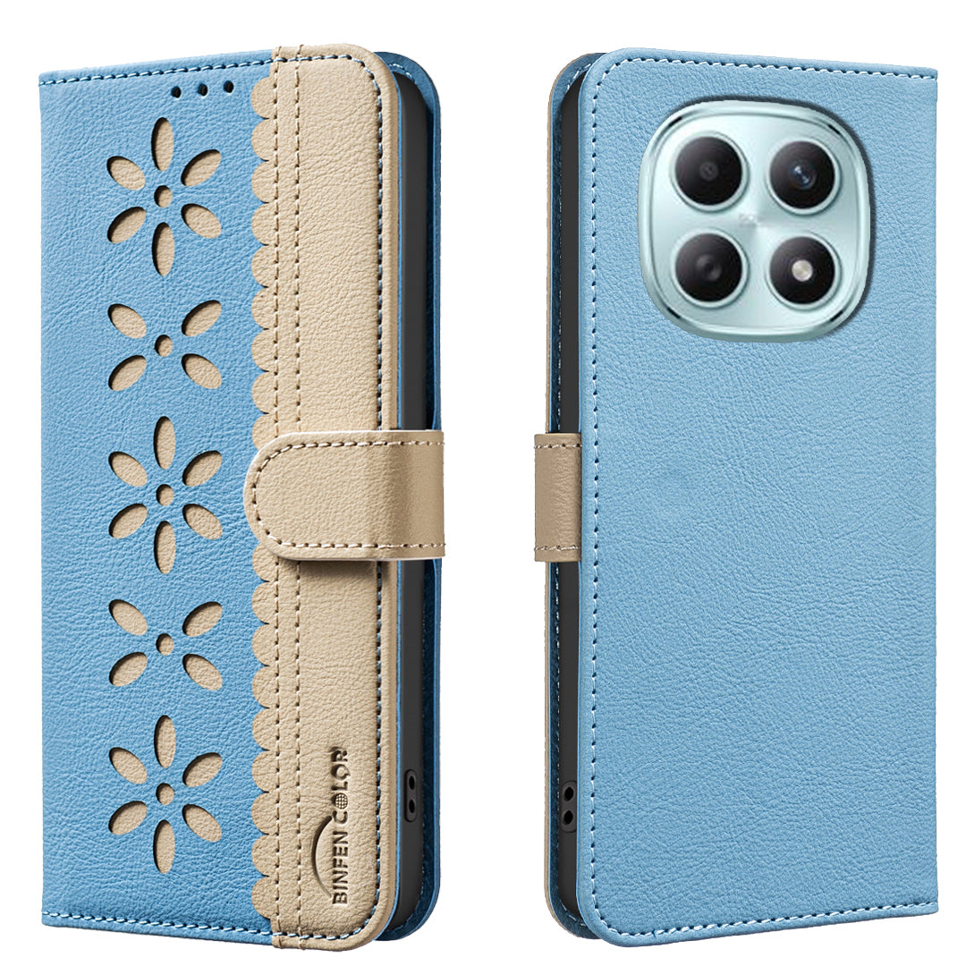 BINFEN COLOR For Xiaomi Poco M8 5G / Redmi Note 15 5G (Global) / 15 4G (Global) Leather Case  BF36 Floral Pattern Phone Cover RFID Blocking Wallet Stand
