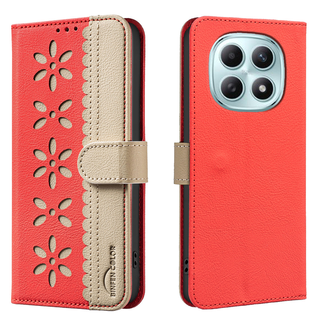 BINFEN COLOR For Xiaomi Poco M8 5G / Redmi Note 15 5G (Global) / 15 4G (Global) Leather Case  BF36 Floral Pattern Phone Cover RFID Blocking Wallet Stand