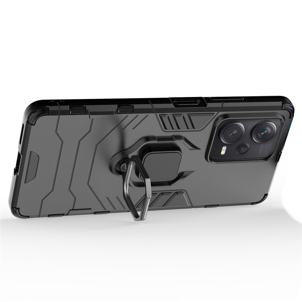 For Xiaomi Redmi Note 12 Pro+ 5G Ring Holder Kickstand Phone Back Case Shockproof PC+TPU Hybrid Cover