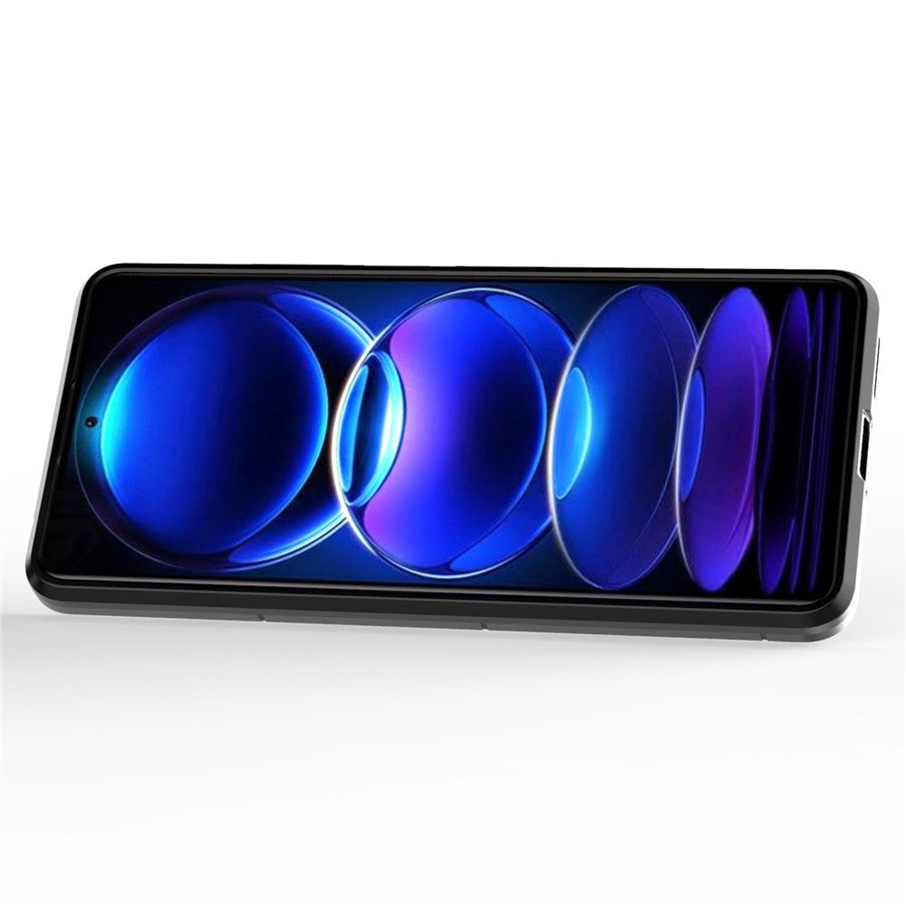 For Xiaomi Redmi Note 12 Pro+ 5G Ring Holder Kickstand Phone Back Case Shockproof PC+TPU Hybrid Cover