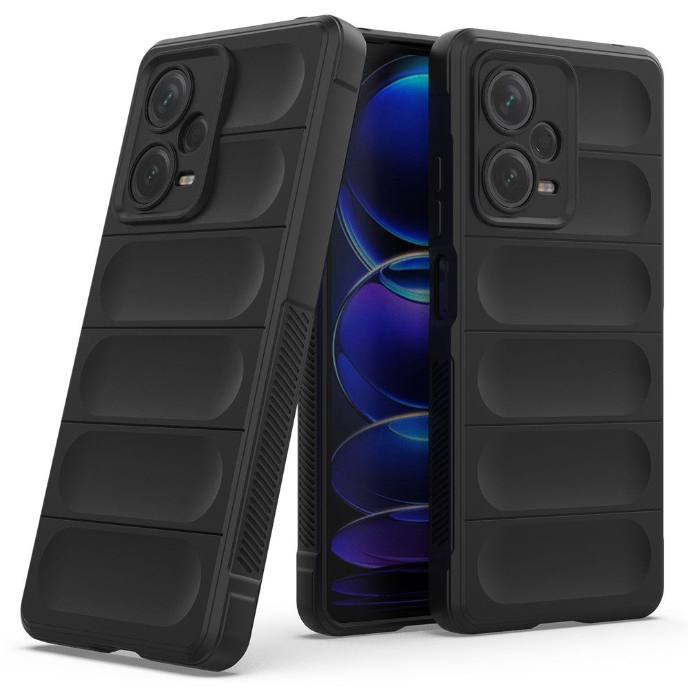 For Xiaomi Redmi Note 12 Pro+ 5G Soft TPU Impact-Resistant Case Rugged Back Anti-Slip Phone Cover