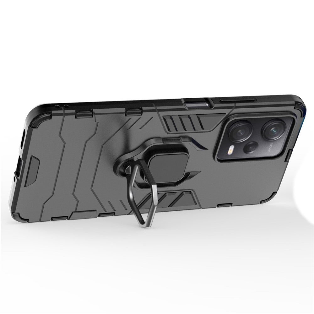 For Xiaomi Redmi Note 12 Pro 5G / Note 12 Pro Speed 5G / Poco X5 Pro 5G Ring Kickstand Phone Drop-proof Case PC+TPU Protective Back Cover