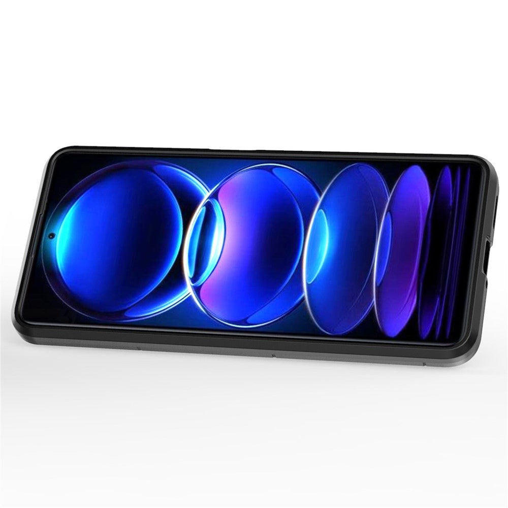 For Xiaomi Redmi Note 12 Pro 5G / Note 12 Pro Speed 5G / Poco X5 Pro 5G Ring Kickstand Phone Drop-proof Case PC+TPU Protective Back Cover