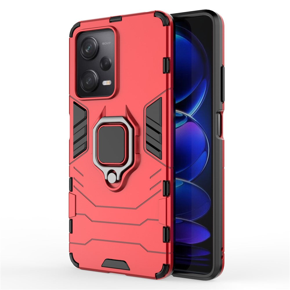 For Xiaomi Redmi Note 12 Pro 5G / Note 12 Pro Speed 5G / Poco X5 Pro 5G Ring Kickstand Phone Drop-proof Case PC+TPU Protective Back Cover