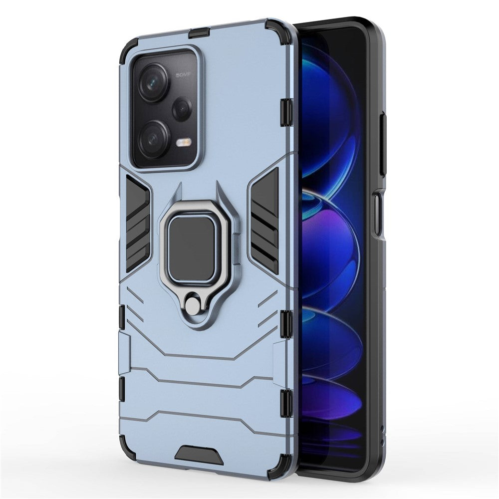 For Xiaomi Redmi Note 12 Pro 5G / Note 12 Pro Speed 5G / Poco X5 Pro 5G Ring Kickstand Phone Drop-proof Case PC+TPU Protective Back Cover