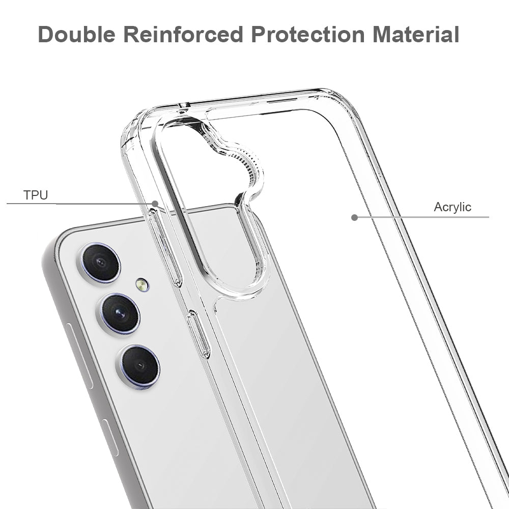 For Samsung Galaxy A37 5G Clear Phone Case TPU+Acrylic Shockproof Phone Back Cover