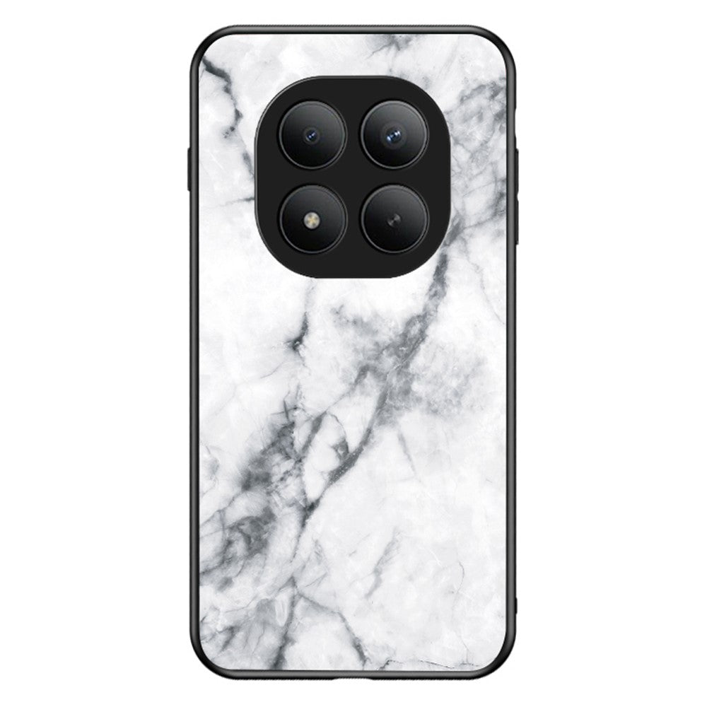 For Xiaomi Poco M8 Pro 5G / Redmi Note 15 Pro+ 5G (Global) Case Marble Pattern Tempered Glass + PC + TPU Protective Phone Cover