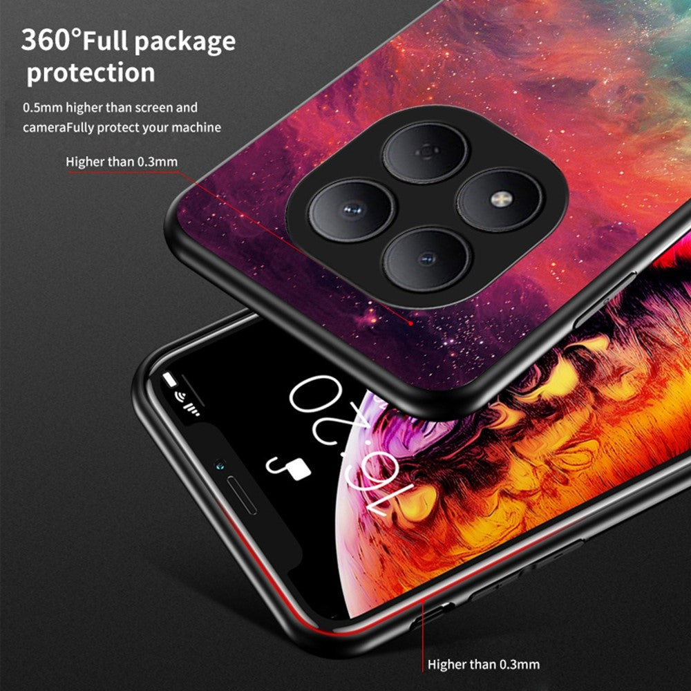 For Xiaomi Redmi Note 15 Pro 5G (Global) Case Starry Sky Pattern Tempered Glass Phone Cover