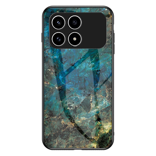 Phone Case For Xiaomi Poco F8 Pro 5G  /  Redmi K90 5G Marble Pattern Tempered Glass + PC + TPU Protective Phone Cover