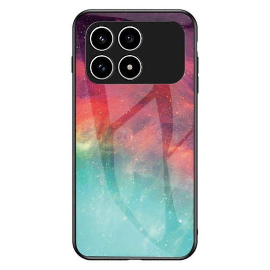 Phone Case For Xiaomi Poco F8 Pro 5G  /  Redmi K90 5G Starry Sky Pattern Tempered Glass Phone Cover