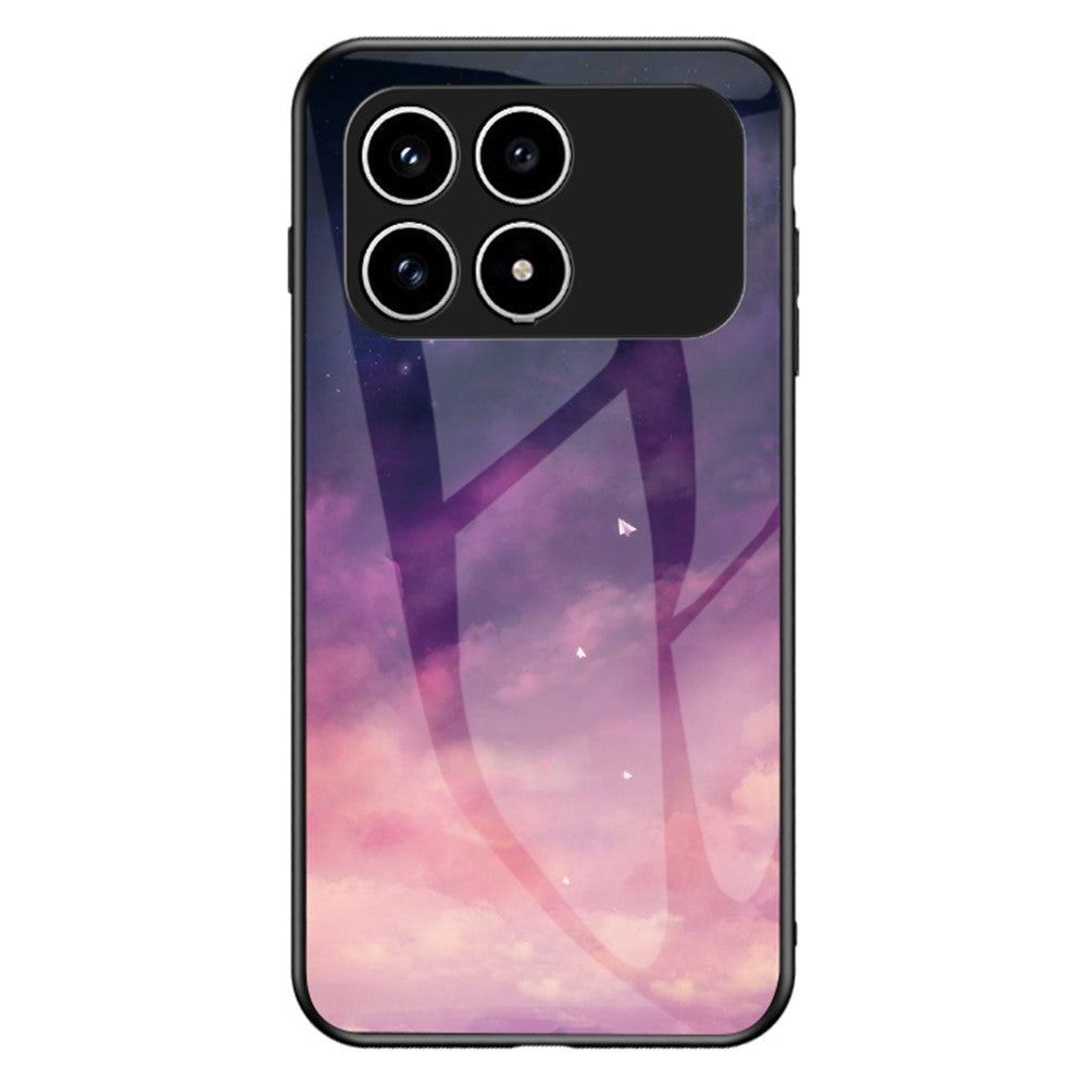 Phone Case For Xiaomi Poco F8 Pro 5G  /  Redmi K90 5G Starry Sky Pattern Tempered Glass Phone Cover