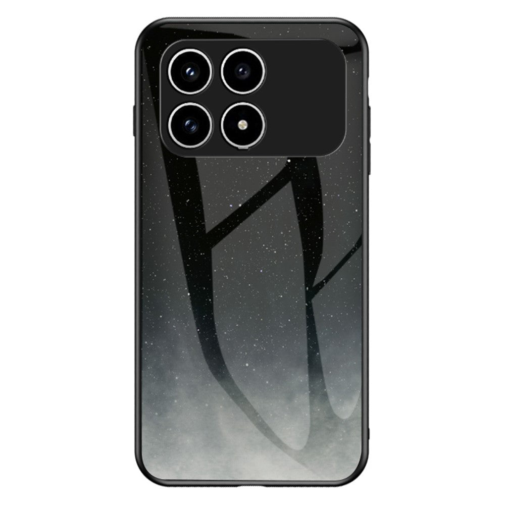 Phone Case For Xiaomi Poco F8 Pro 5G  /  Redmi K90 5G Starry Sky Pattern Tempered Glass Phone Cover