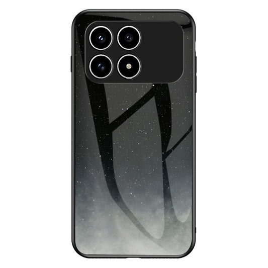 Phone Case For Xiaomi Poco F8 Pro 5G  /  Redmi K90 5G Starry Sky Pattern Tempered Glass Phone Cover