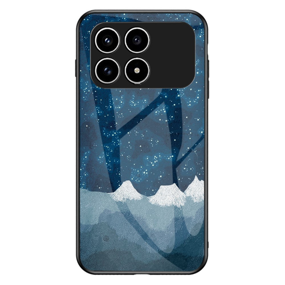 Phone Case For Xiaomi Poco F8 Pro 5G  /  Redmi K90 5G Starry Sky Pattern Tempered Glass Phone Cover