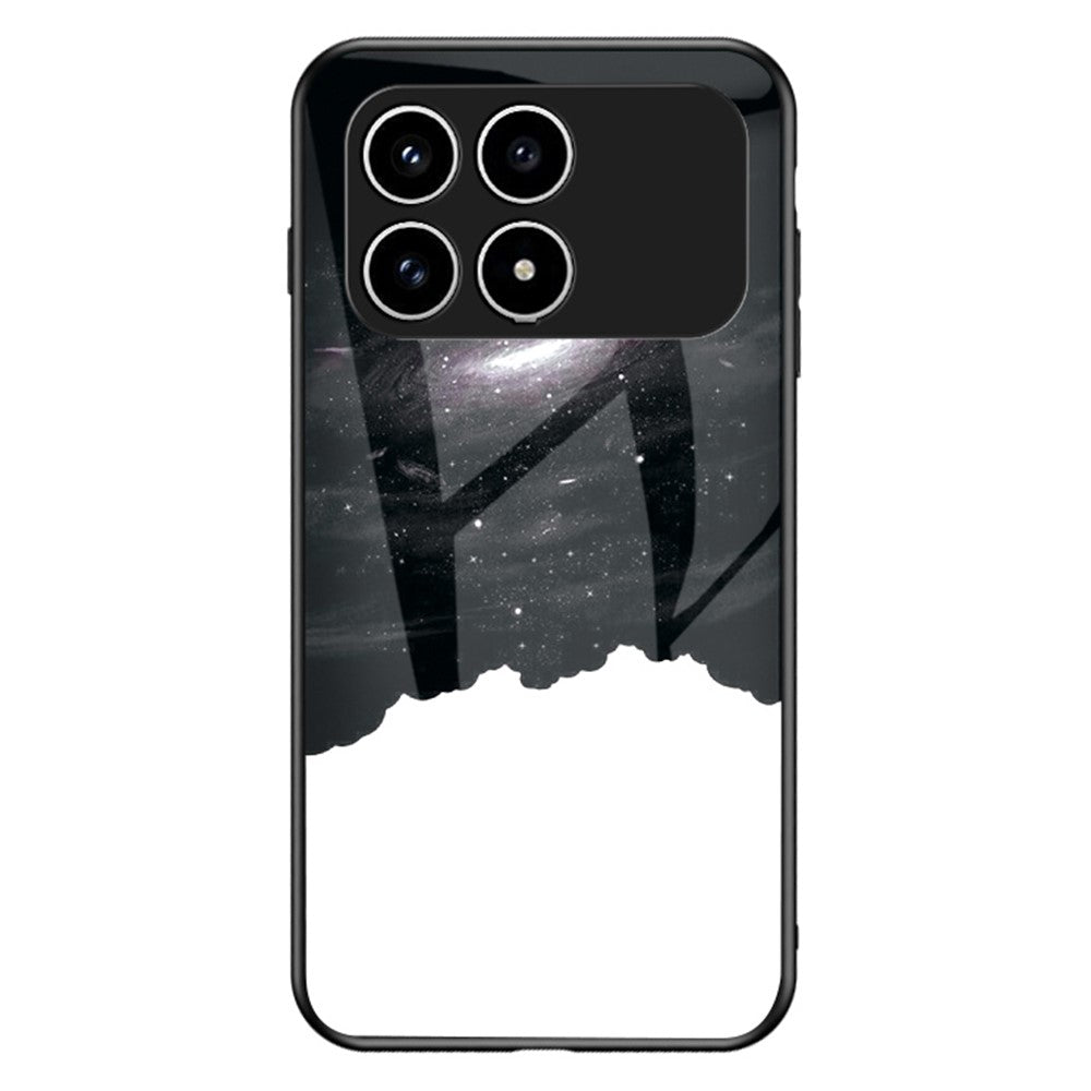 Phone Case For Xiaomi Poco F8 Pro 5G  /  Redmi K90 5G Starry Sky Pattern Tempered Glass Phone Cover