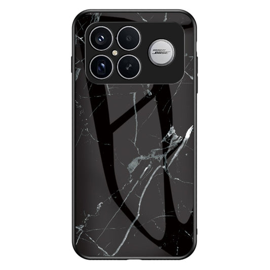 Phone Case For Xiaomi Poco F8 Ultra  /  Redmi K90 Pro Max 5G Marble Pattern Tempered Glass + PC + TPU Protective Phone Cover