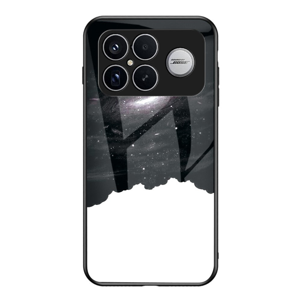 Phone Case For Xiaomi Poco F8 Ultra  /  Redmi K90 Pro Max 5G Starry Sky Pattern Tempered Glass Phone Cover