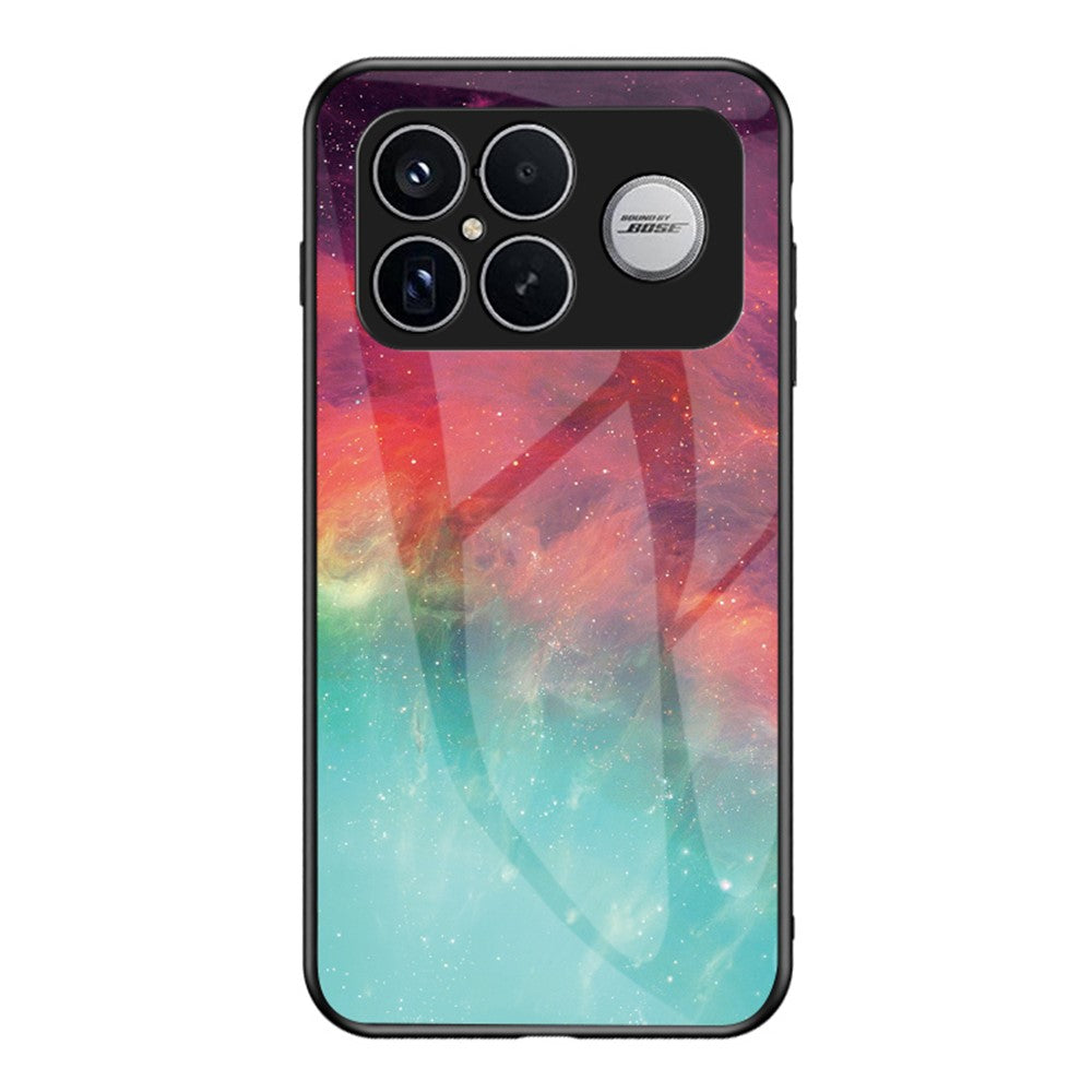 Phone Case For Xiaomi Poco F8 Ultra  /  Redmi K90 Pro Max 5G Starry Sky Pattern Tempered Glass Phone Cover