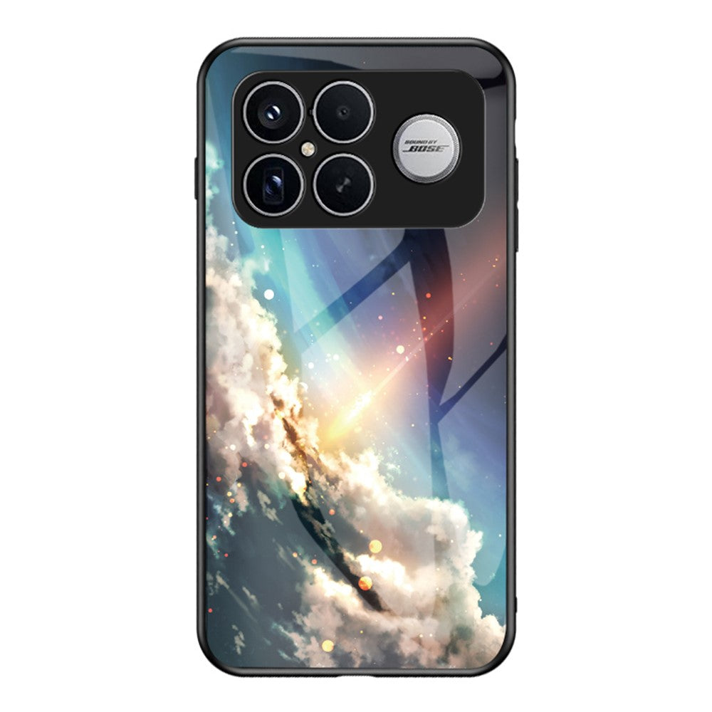 Phone Case For Xiaomi Poco F8 Ultra  /  Redmi K90 Pro Max 5G Starry Sky Pattern Tempered Glass Phone Cover