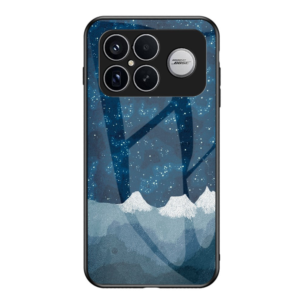 Phone Case For Xiaomi Poco F8 Ultra  /  Redmi K90 Pro Max 5G Starry Sky Pattern Tempered Glass Phone Cover
