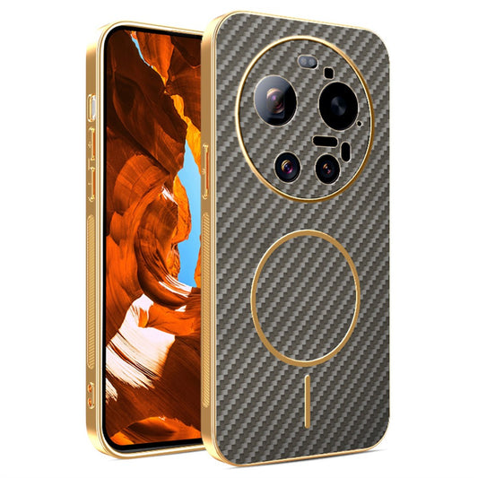 Xiaomi 17 Ultra 5G Handyhülle – Gehäuse aus strukturierter, galvanisierter TPU- aus Kohlefaser