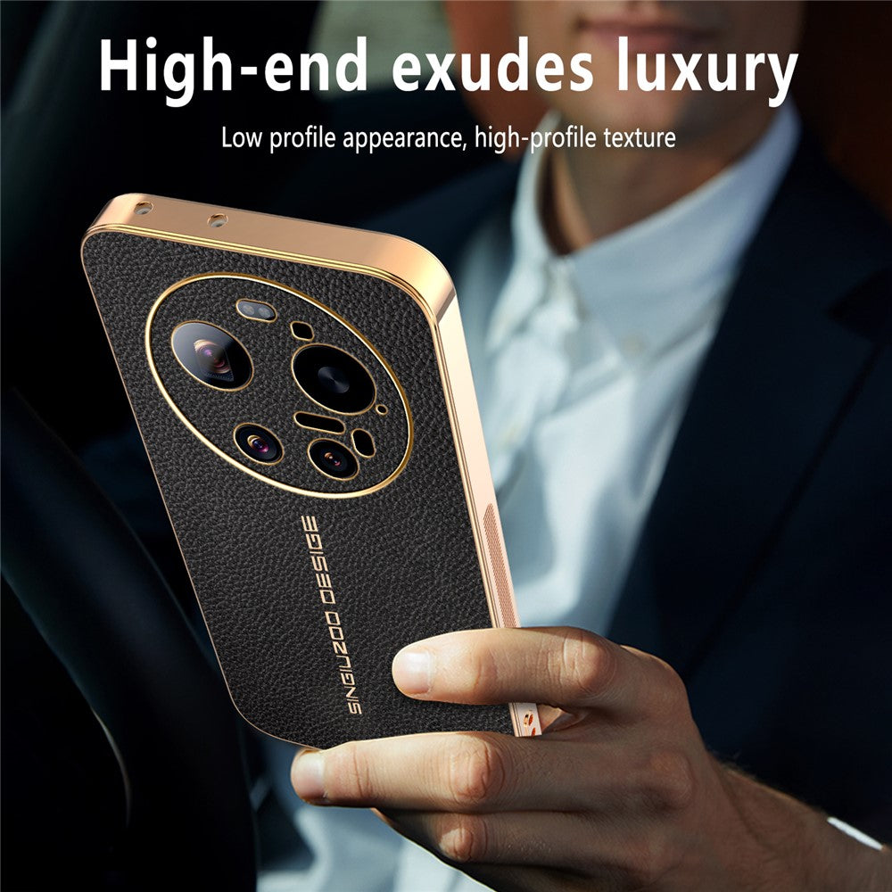 Xiaomi 17 Ultra 5G – Handyhülle aus PU-Leder und TPU, mit Litschi-Textur