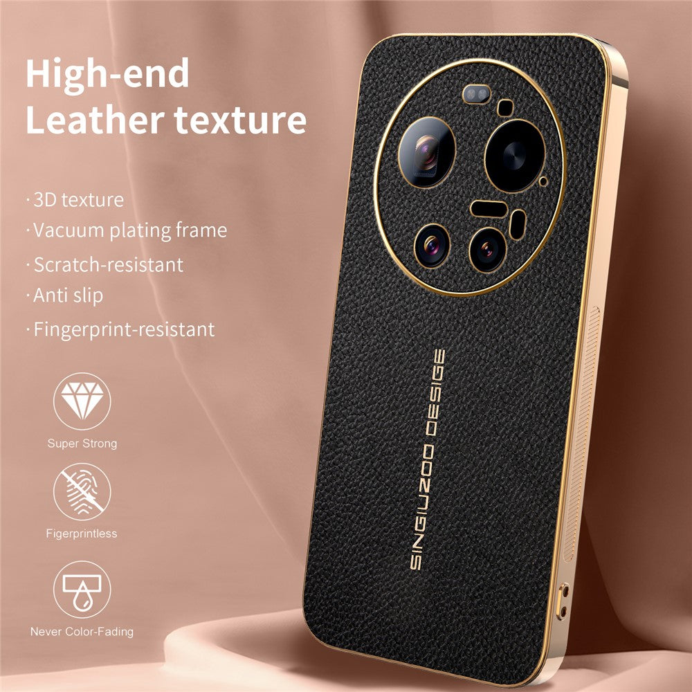 Xiaomi 17 Ultra 5G – Handyhülle aus PU-Leder und TPU, mit Litschi-Textur