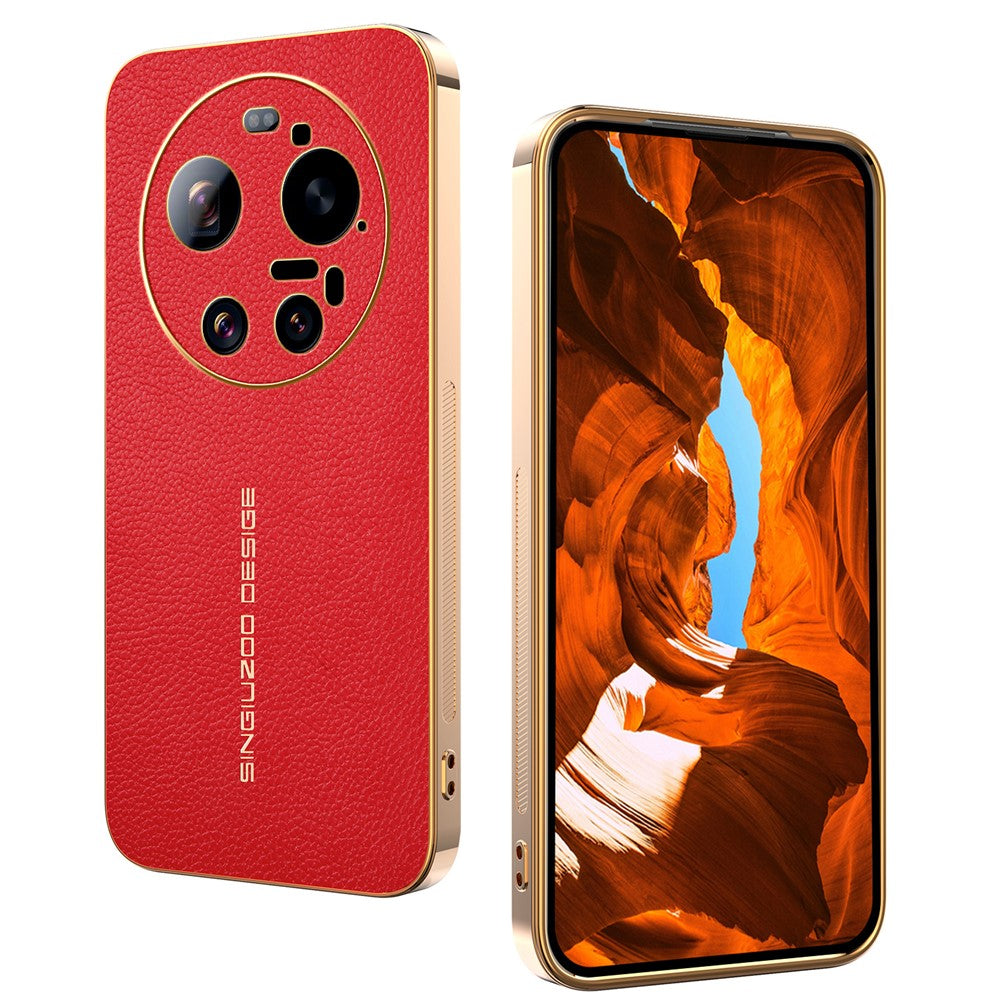 Xiaomi 17 Ultra 5G – Handyhülle aus PU-Leder und TPU, mit Litschi-Textur