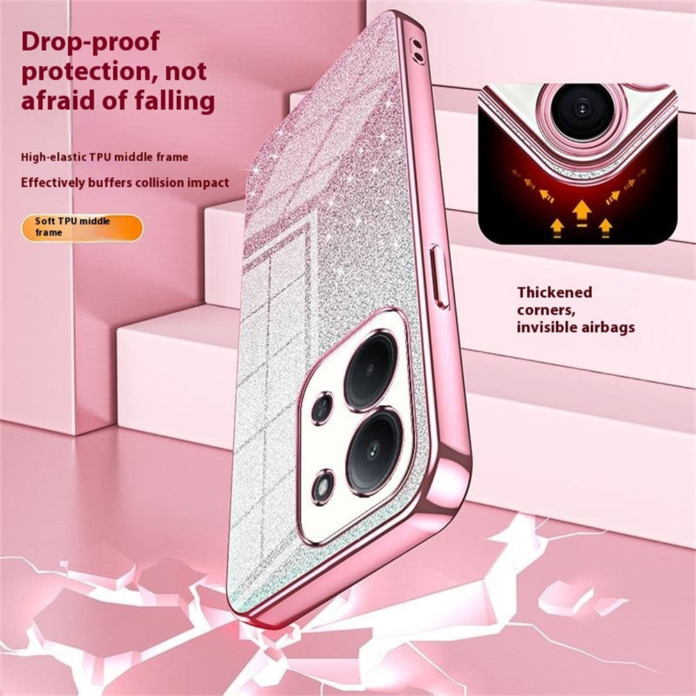 Phone Case For Xiaomi Poco C85 4G (173mm)  /  Redmi 15C 4G (EU) (173mm)  /  15C 5G (EU) (173mm) Electroplating Gradient Glitter TPU Phone Cover