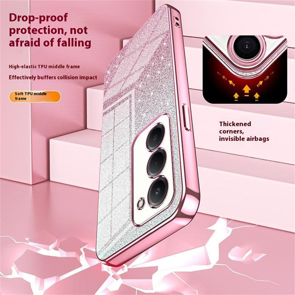 Phone Case For Xiaomi Redmi 15 5G (EU) (171mm)  /  15 4G (EU) (171mm) Electroplating Gradient Glitter TPU Phone Cover