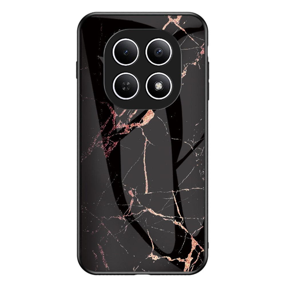 Phone Case For Xiaomi Poco M8 5G / Redmi Note 15 5G (Global) Marble Pattern Tempered Glass + PC + TPU Protective Phone Cover