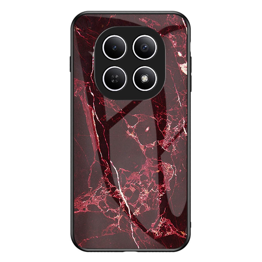 Phone Case For Xiaomi Poco M8 5G / Redmi Note 15 5G (Global) Marble Pattern Tempered Glass + PC + TPU Protective Phone Cover
