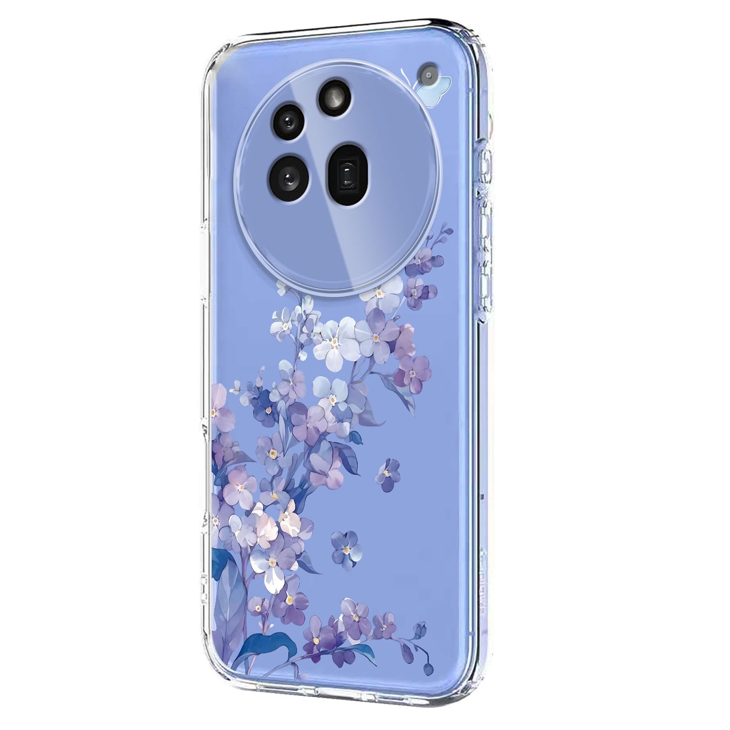 For Nothing Phone (3a) Pro Case Butterfly Floral Pattern Printing TPU Phone Back Cover