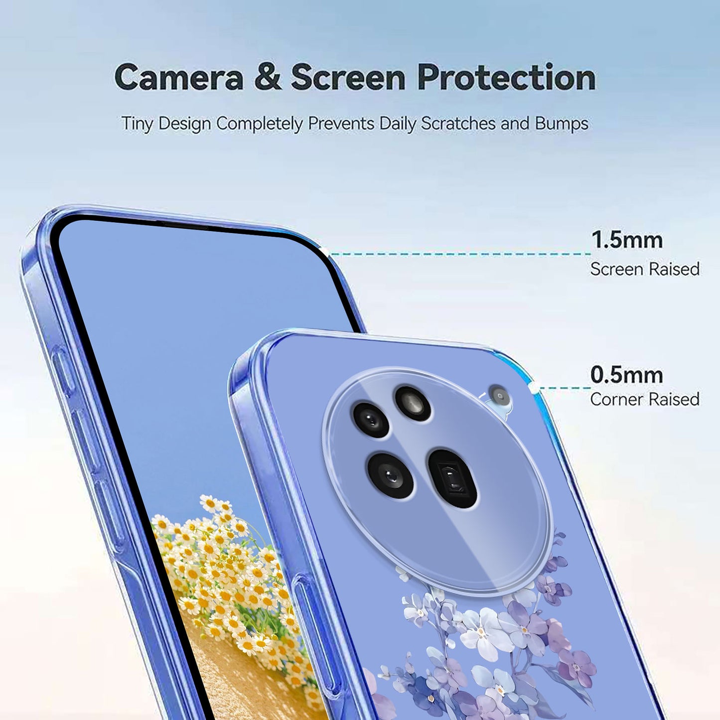 For Nothing Phone (3a) Pro Case Butterfly Floral Pattern Printing TPU Phone Back Cover