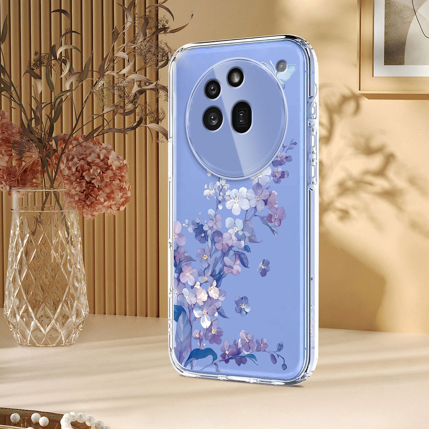 For Nothing Phone (3a) Pro Case Butterfly Floral Pattern Printing TPU Phone Back Cover