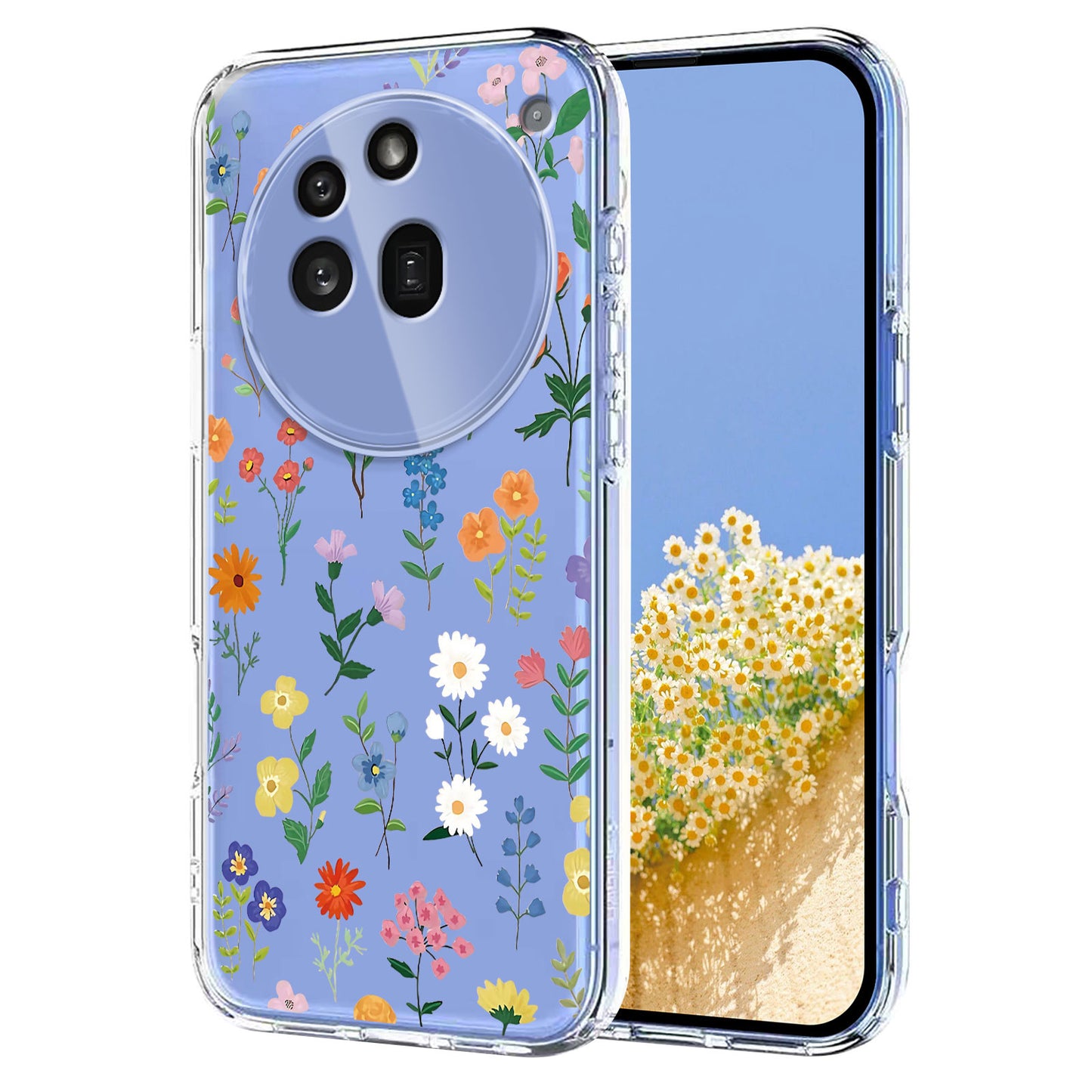 For Nothing Phone (3a) Pro Case Butterfly Floral Pattern Printing TPU Phone Back Cover