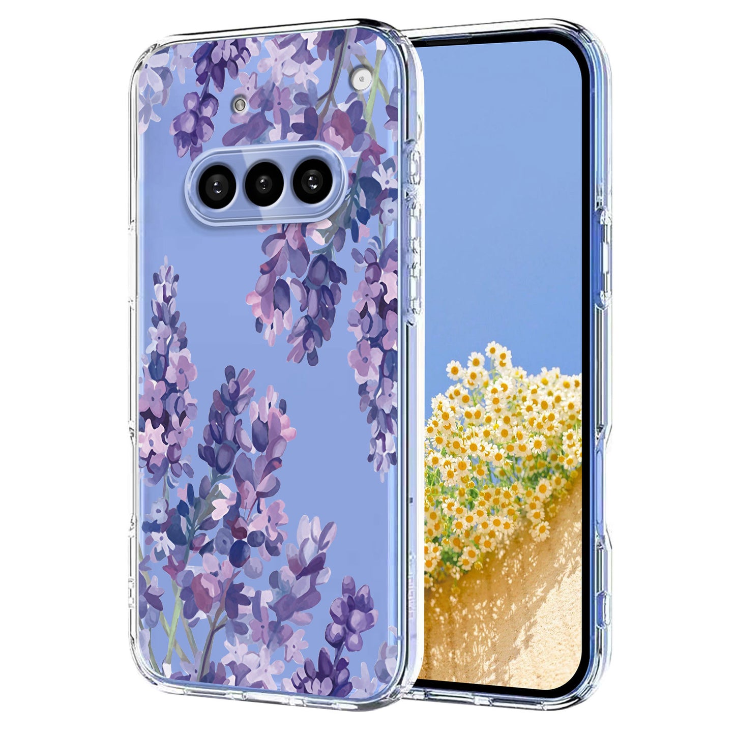For Nothing Phone (3a) Case Butterfly Floral Pattern Printing TPU Phone Back Cover