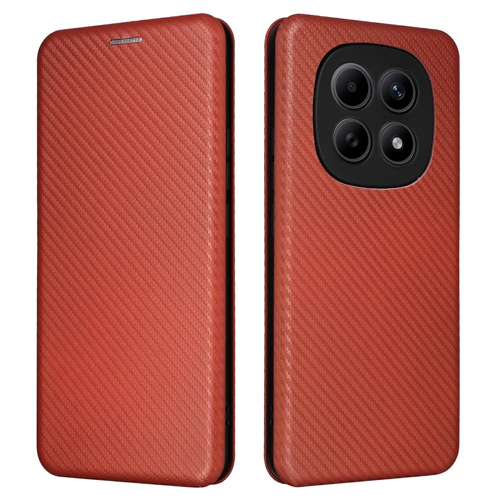 Phone Case For Xiaomi Poco M8 5G  /  Redmi Note 15 5G (Global)  /  15 4G (Global) Carbon Fiber Texture Drop-Proof PU Leather Phone Cover