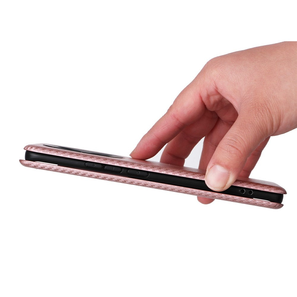 Phone Case For Xiaomi Poco M8 5G  /  Redmi Note 15 5G (Global)  /  15 4G (Global) Carbon Fiber Texture Drop-Proof PU Leather Phone Cover