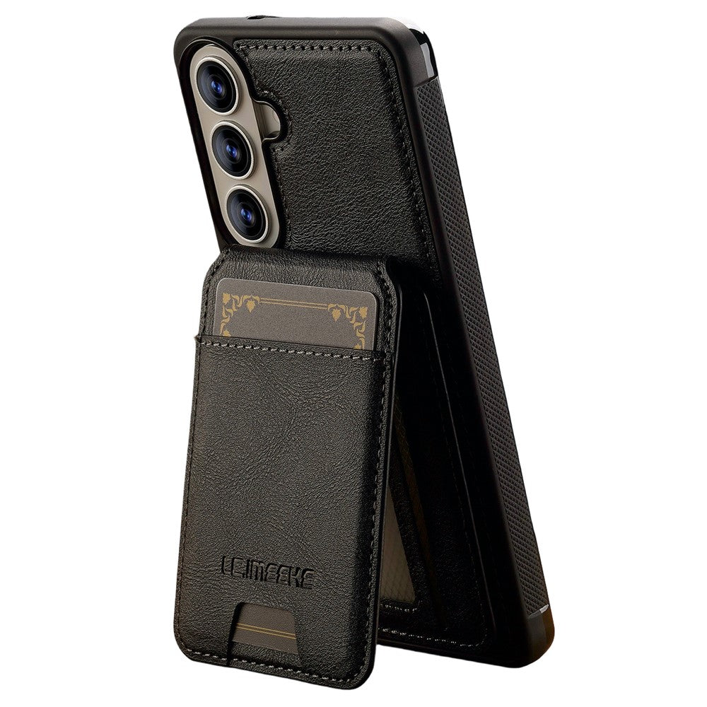 LC.IMEEKE L3 For Samsung Galaxy S26 Magnetic Case Detachable Card Holder Leather TPU Mobile Cover