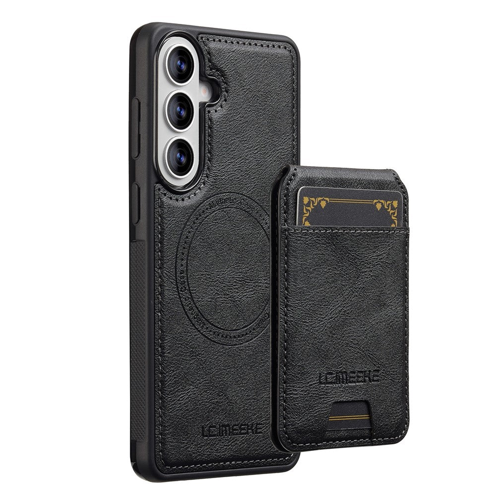LC.IMEEKE L3 For Samsung Galaxy S26 Magnetic Case Detachable Card Holder Leather TPU Mobile Cover