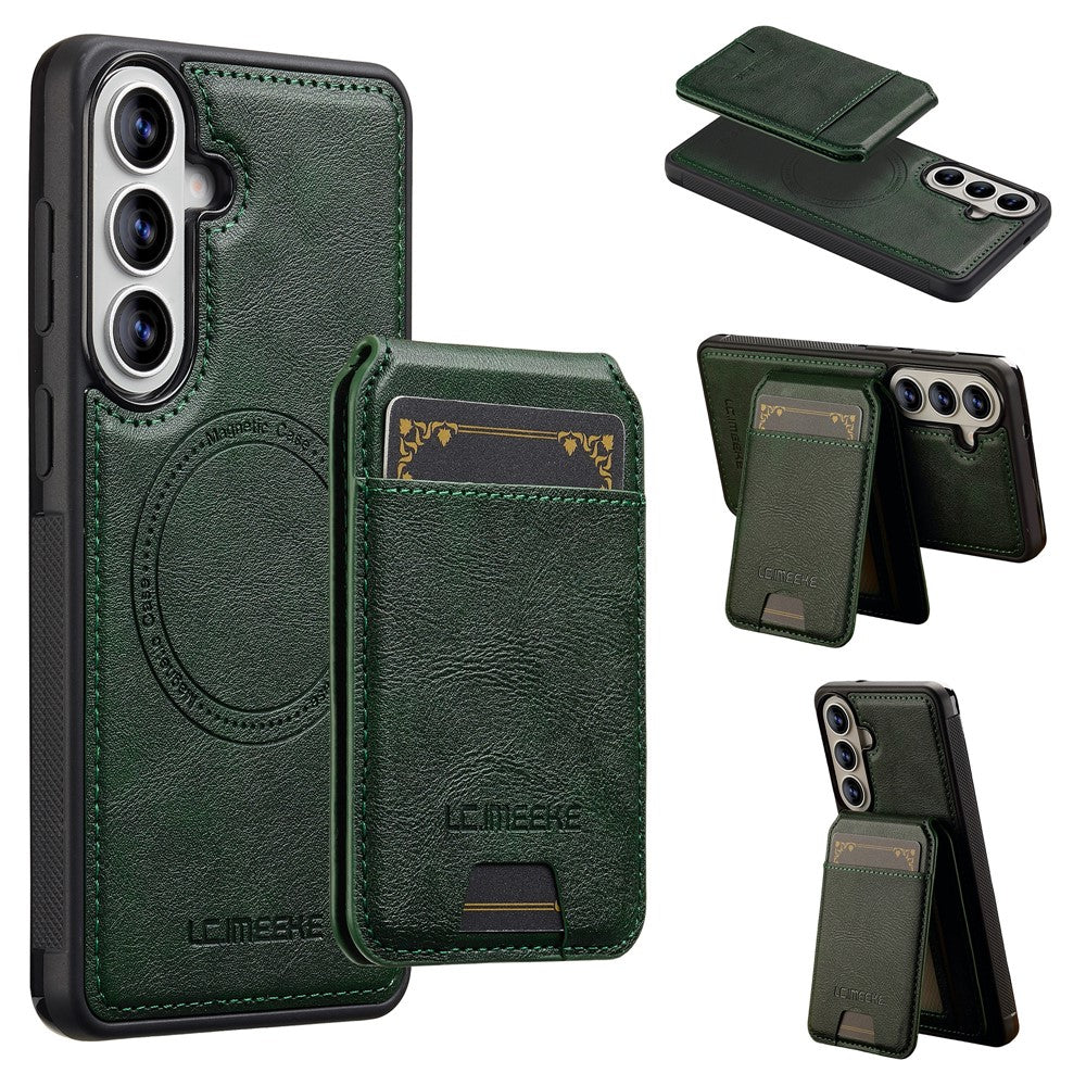 LC.IMEEKE L3 For Samsung Galaxy S26+ Magnetic Case Detachable Card Holder Leather TPU Mobile Cover