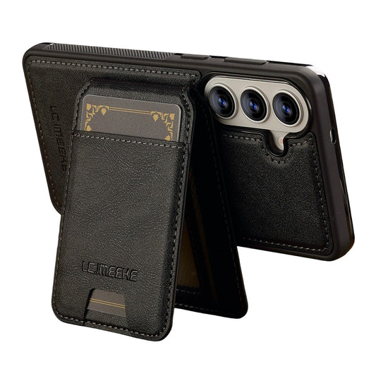 Galaxy A37 5G Handyhülle – LC.IMEEKE L3 Magnetische , abnehmbarer Kartenhalter, Leder-TPU